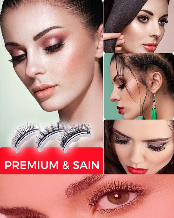 Faux-cils réutilisables auto-adhésifs