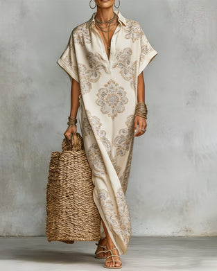 Robe Revers Imprimé Chemise