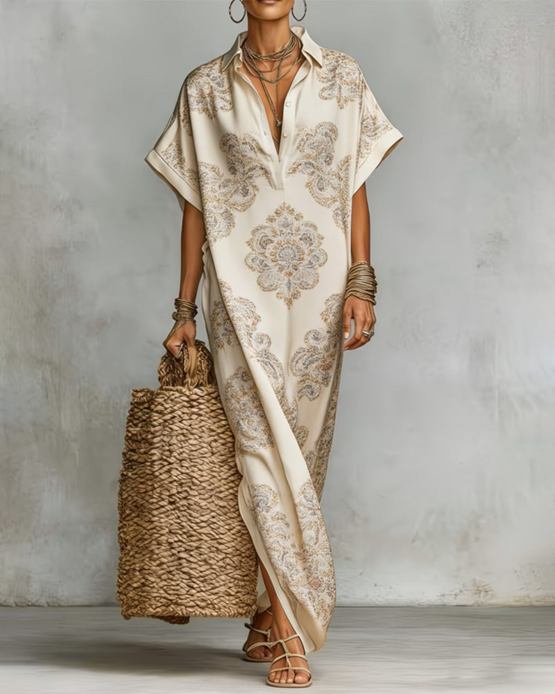 Robe Revers Imprimé Chemise