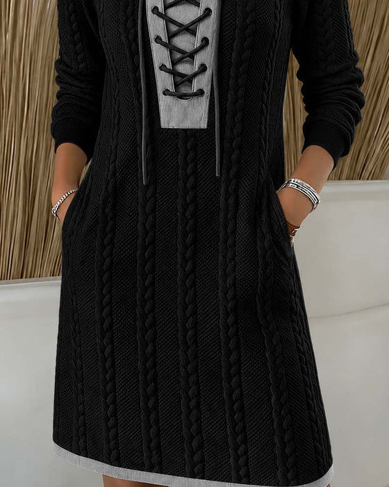 Robe Attacher Mode Bloc De Couleur