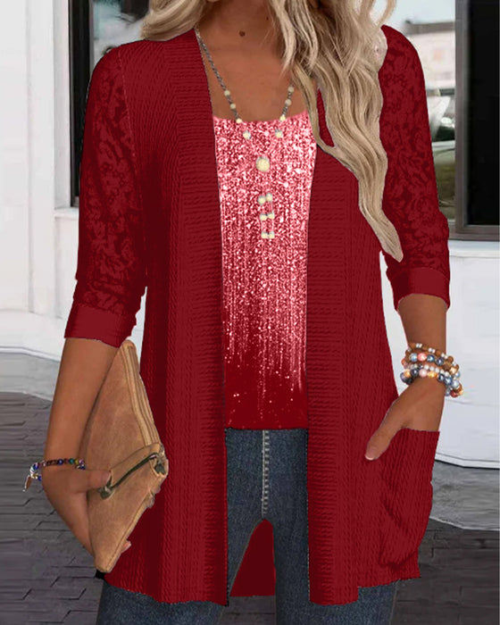 Haut De Mode Effet Deux Pièces