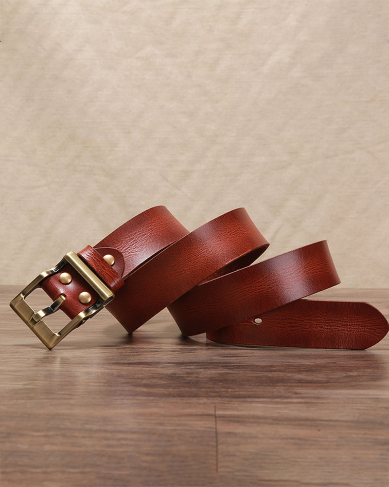 Leather belt colors dark brown black and chestnut