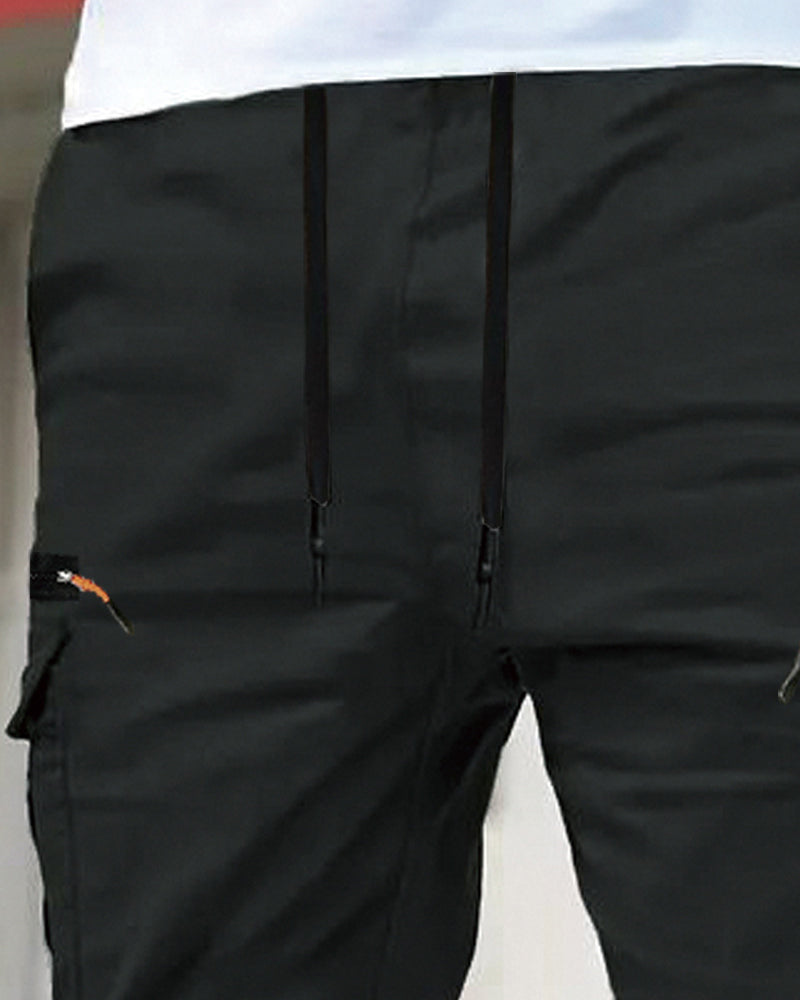 Pantalon Homme Poignet Élastique Unie Décontracté