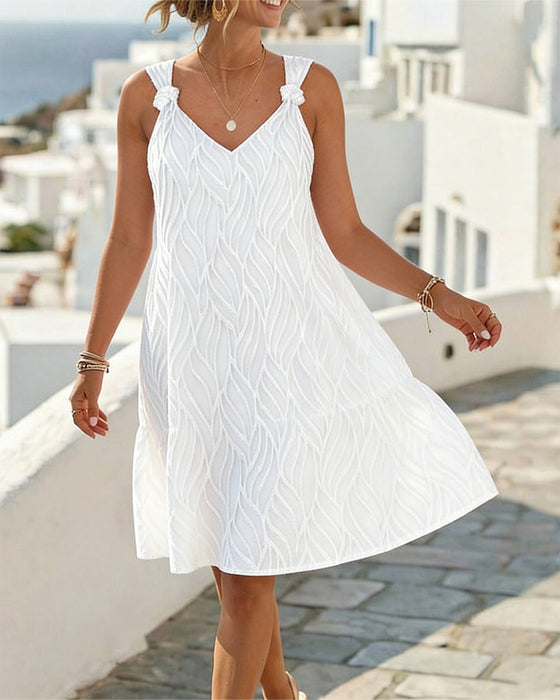 Robe Texturée Bretelles Spaghetti Ligne A