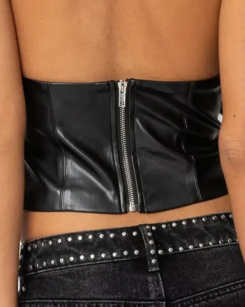 Débardeur Élégant Halter Col En V