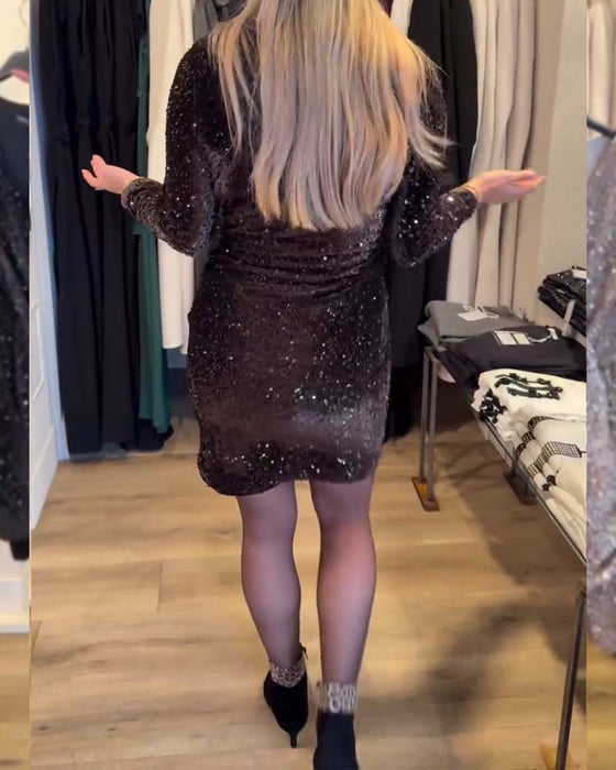Robe Bodycon À Manches Longues Et Coupe Slim