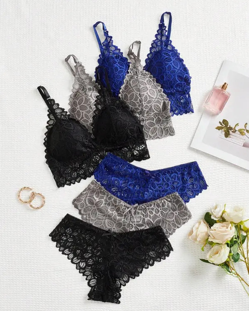 Ensemble De Sous-Vêtements Femme Dentelle Romantique