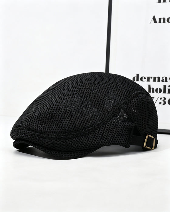 Casquette Plate En Maille Respirante Pour Homme - Béret Ivy Newsboy Ajustable Chapeau D'Été