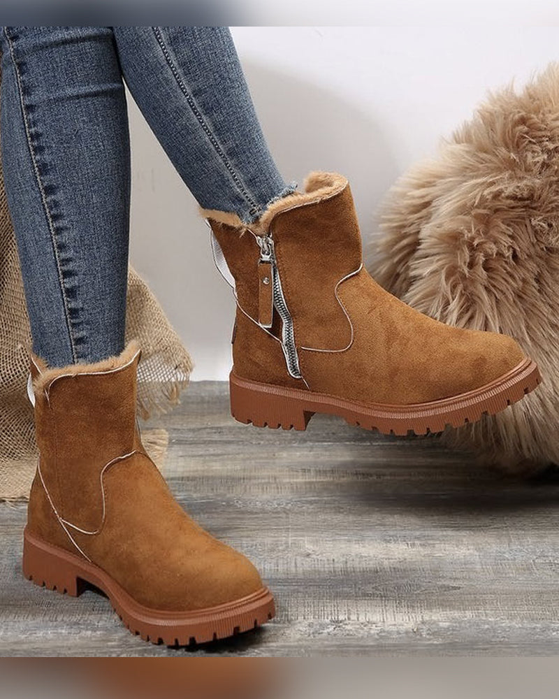 Bottes D’Hiver Pour Femme Avec Doublure En Polaire