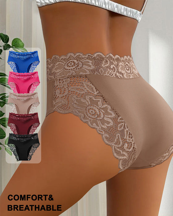 Culotte Sexy Dentelle Taille Moyenne-5