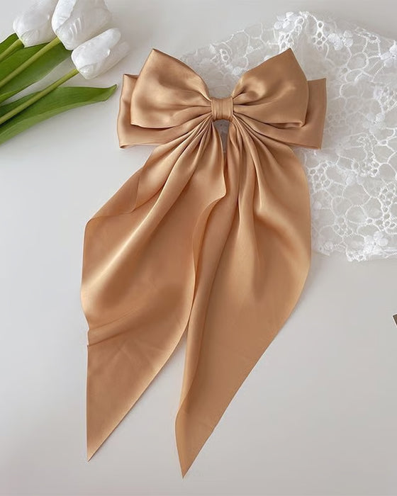 🔥 Grand Nœud Pince À Cheveux Pour Femme – Accessoire De Queue De Cheval Pour Mariage & Quotidien Avec Longue Queue