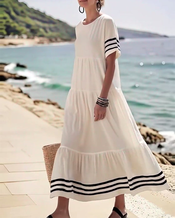 Robe Tendance Vacances Manches Courtes