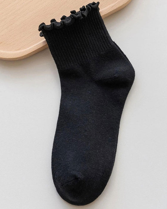 Chaussettes Femmes Bord Volanté (6 Paires)