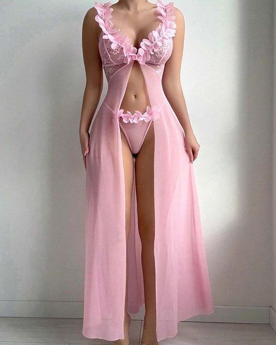 Lingerie Fleur Bretelles Transparent