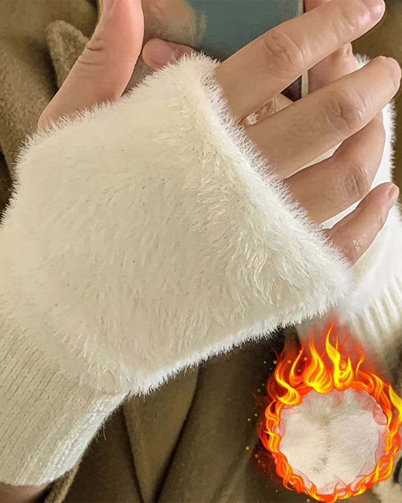 Gants Uni À La Mode Chaud