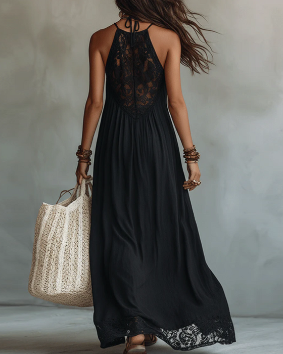 Robe Col Licou Dentelle Vacances