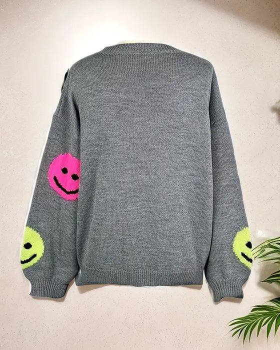 Pull Smiley À Col Rond