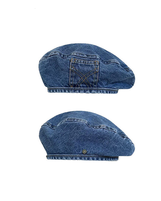 Béret Femme Vintage Denim