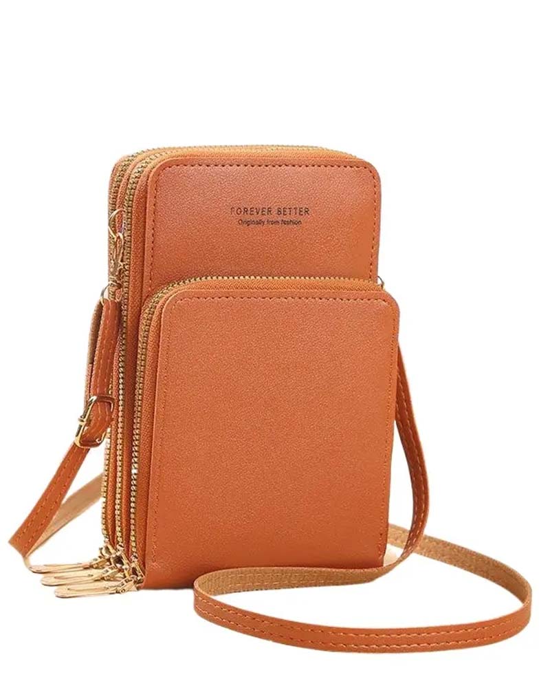 Sac À Téléphone Crossbody Mode Unicolore