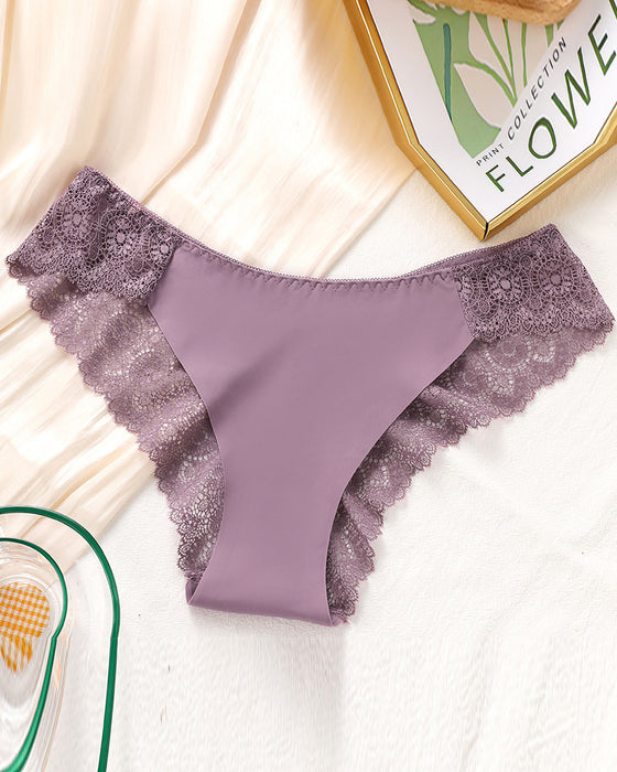 Ensemble De Culotte En Dentelle Pour Femme Avec Contraste En Dentelle