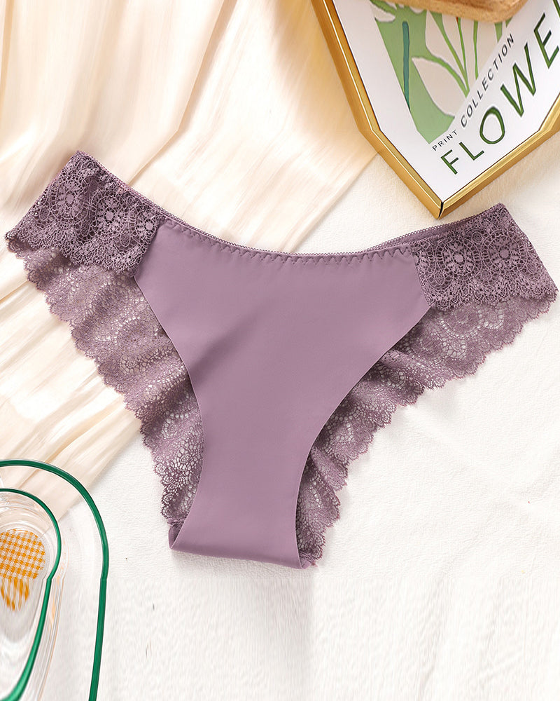 Ensemble De Culotte En Dentelle Pour Femme Avec Contraste En Dentelle