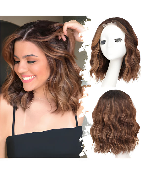 PANEWAY Postiche Cheveux 16 Pouces Ondulé Pour Femmes