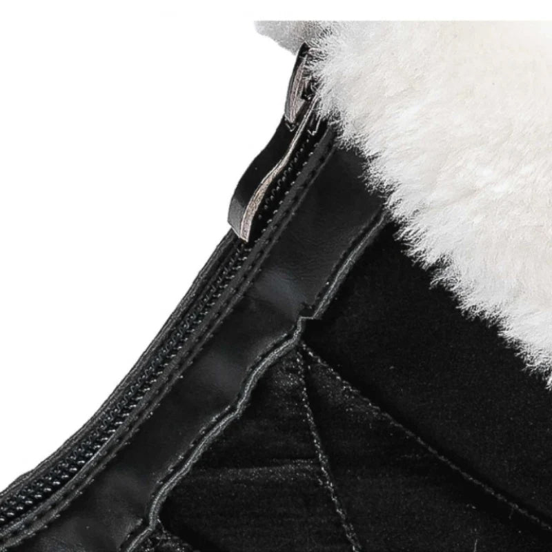 Bottes De Neige Chaudes Antidérapantes À Fermeture Éclair Pour Femmes