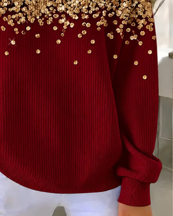 Sweatshirt Léopard Imprimé Mode Décontracté