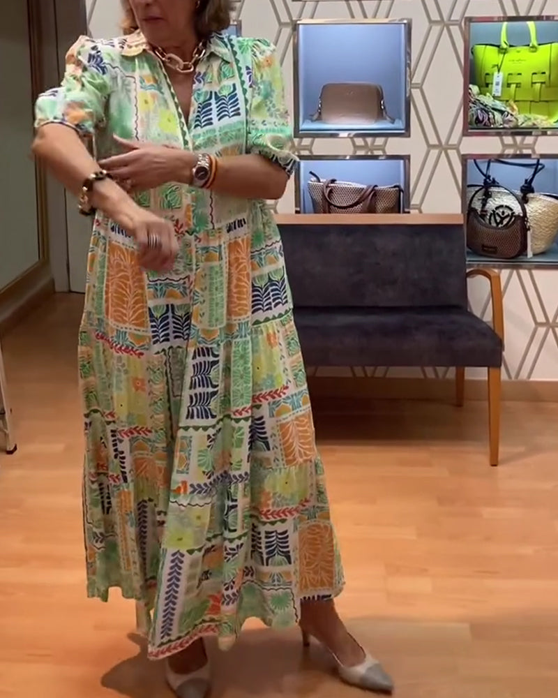 Robe Ourlet A Manches Courtes