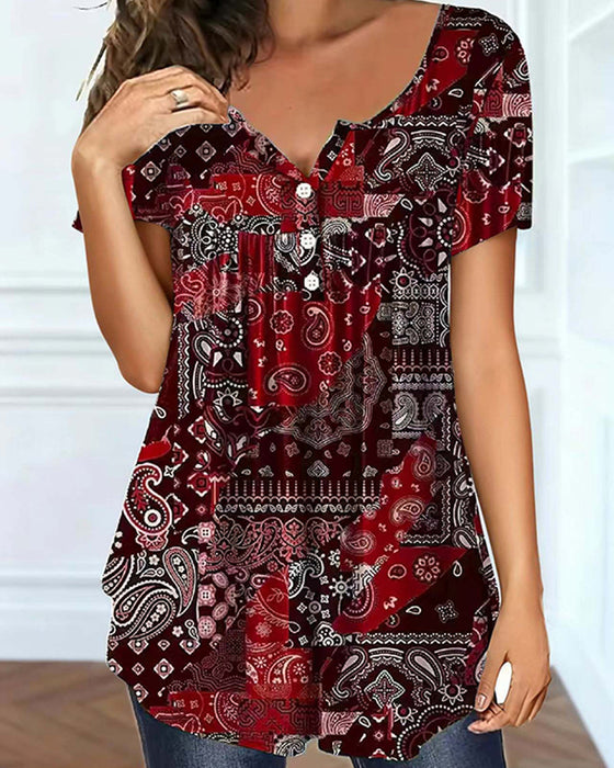 T-Shirt Femme Col En V Décontracté