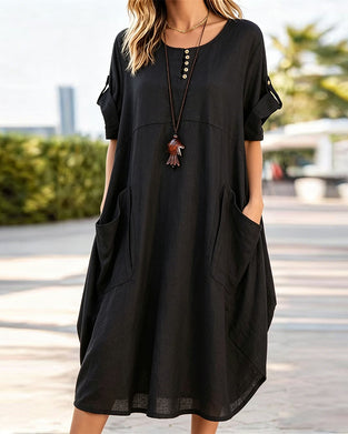 Robe Décontractée Et Artistique Coupe Ample