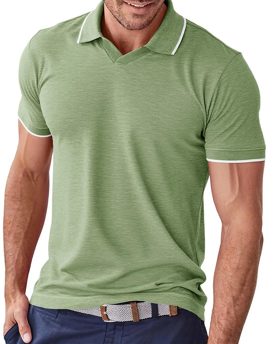 T-Shirt Homme, À Revers, Manches Courtes