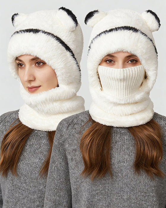 Bonnet Tricoté Intégré Et Chaud Pour L’Automne Et L’Hiver