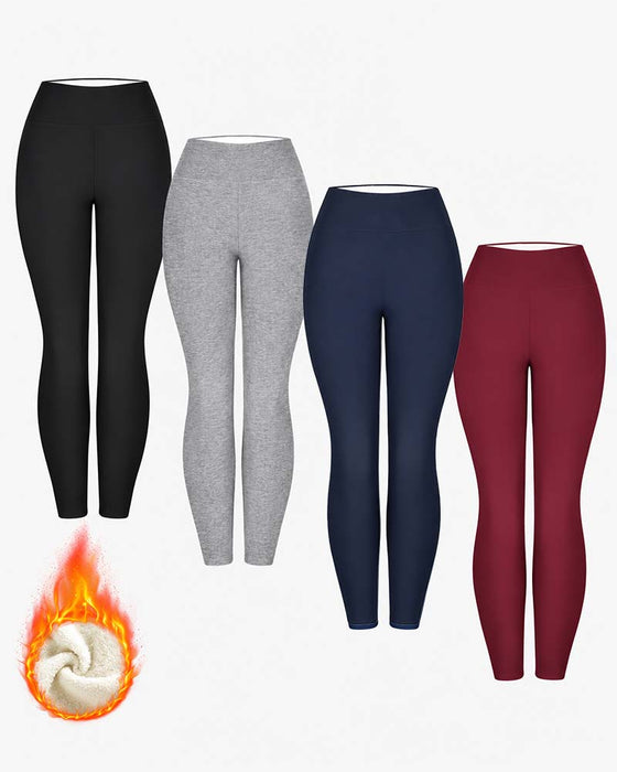 Leggings D'hiver Épais Taille Haute Chauds Pantalons De Yoga
