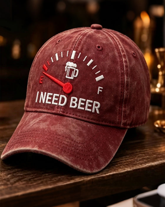 Casquette De Baseball Brodée Bière Tableau De Bord