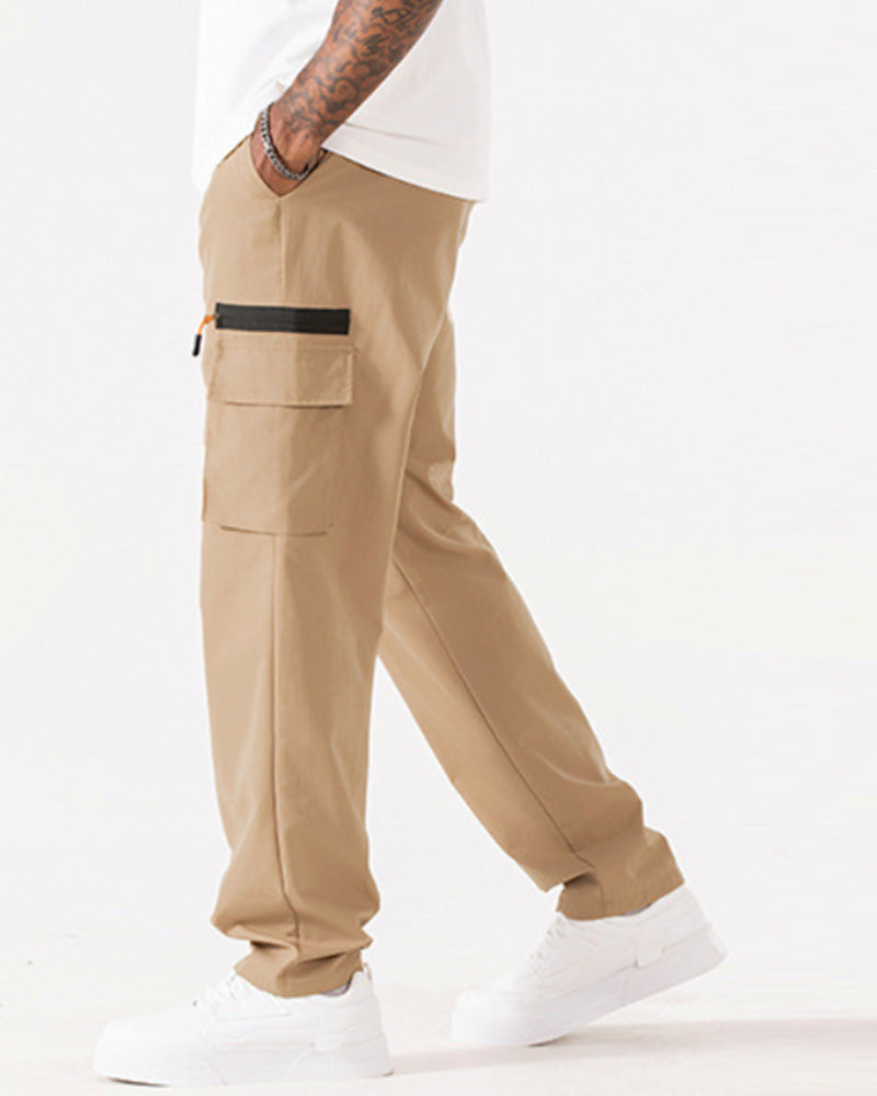 Pantalon Ample Décontracté Multi-Poches Cargo