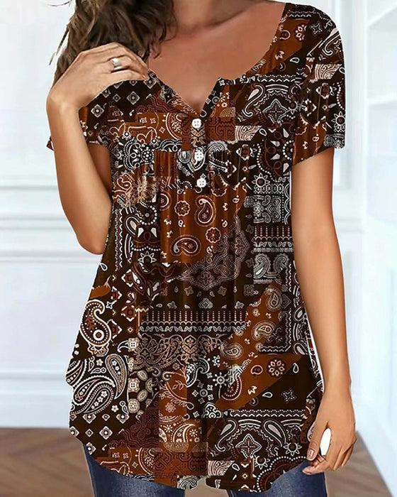 T-Shirt Femme Col En V Décontracté