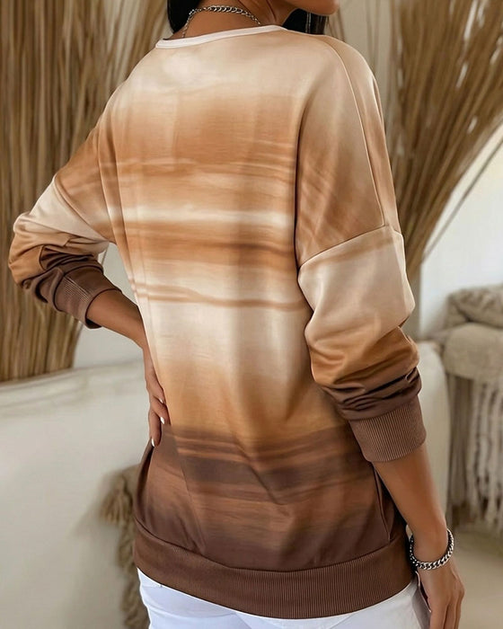 Sweatshirts Col V Manche Longue Ombre