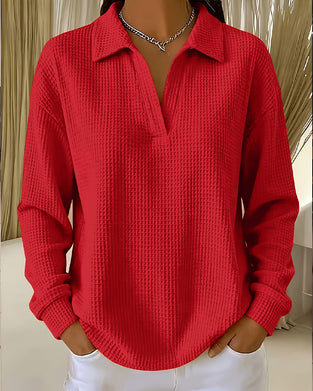 T-Shirt Revers Unie Manche Longue