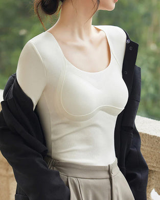 Haut Thermique Sans Couture Pour Femme Avec Soutien-Gorge Intégré