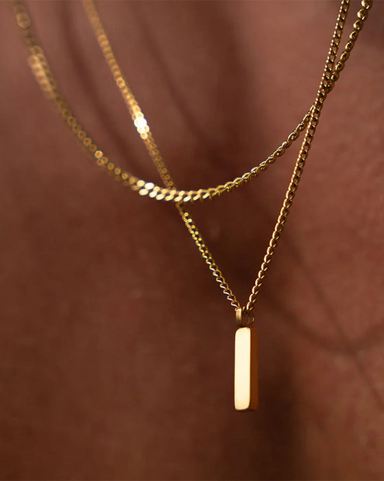 Minimal Pendentif Collier Duo