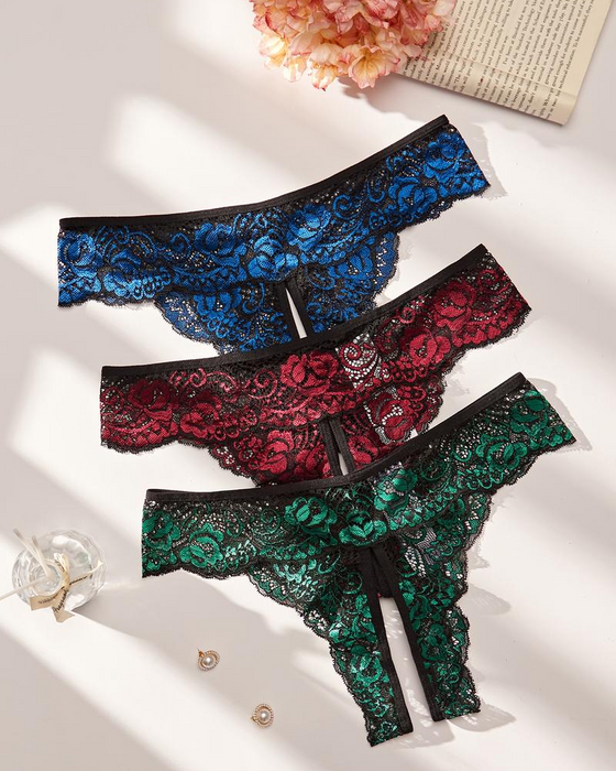 Culotte Femme Doux Confortable Respirant Dentelle Pour Toutes Saisons