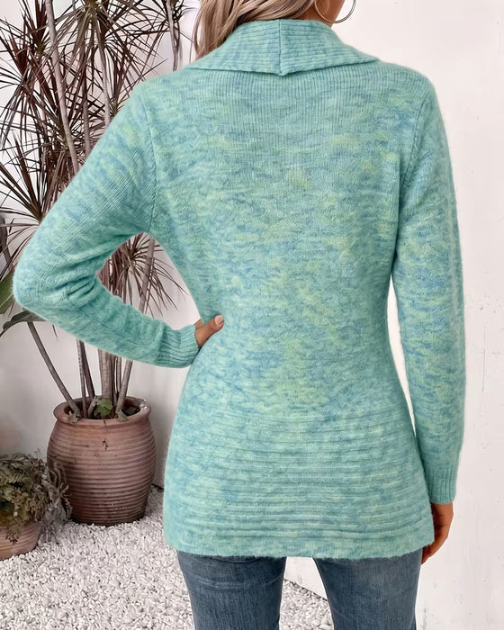 Cardigan Unie Bouton Orné