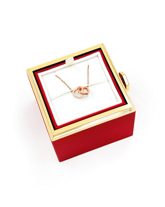 Collier Chaîne Os Double Cœur