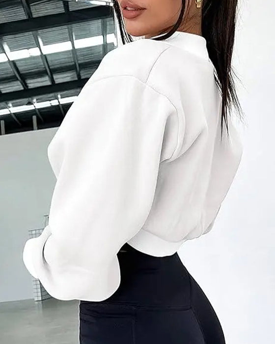 Sweatshirt Court Avec Cape Et Capuche