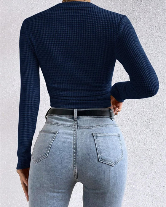 Haut Slim Fit Polyvalent Manches Longues