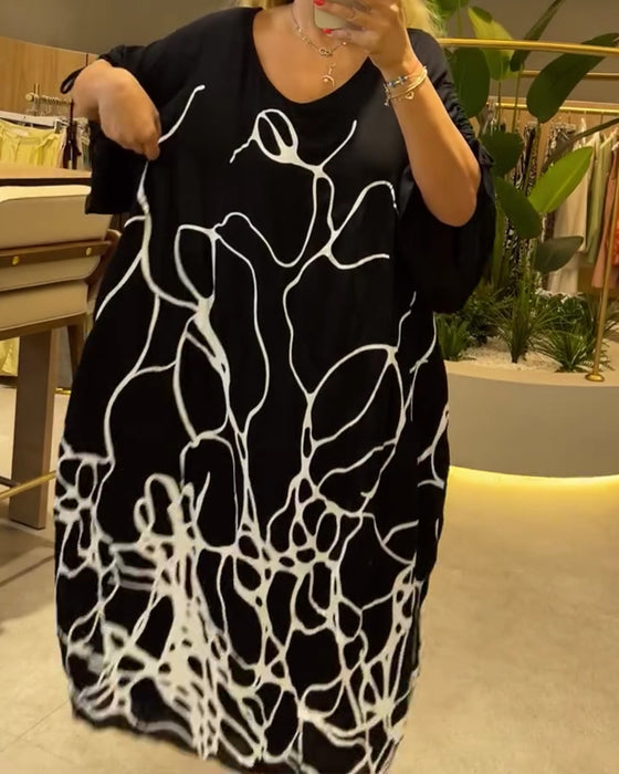 Robe Col Rond Ligne Lâch