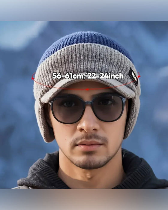 Bonnet Thermique Coupe-Vent D'hiver Avec Visière