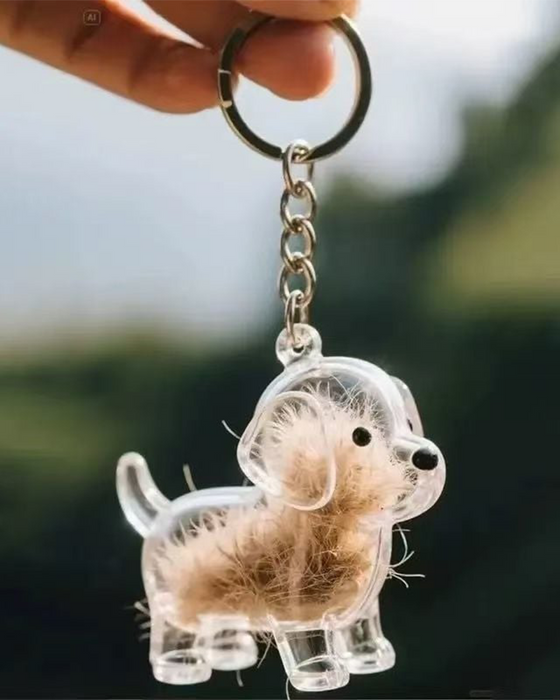 Poil De Chien Souvenir Porte Clé Capsule Mémoire Pendentif