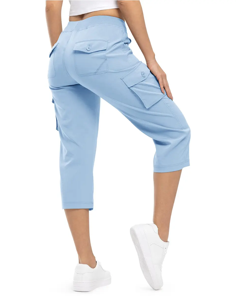 Pantalon Décontracté Court Multi-Poche Randonnée